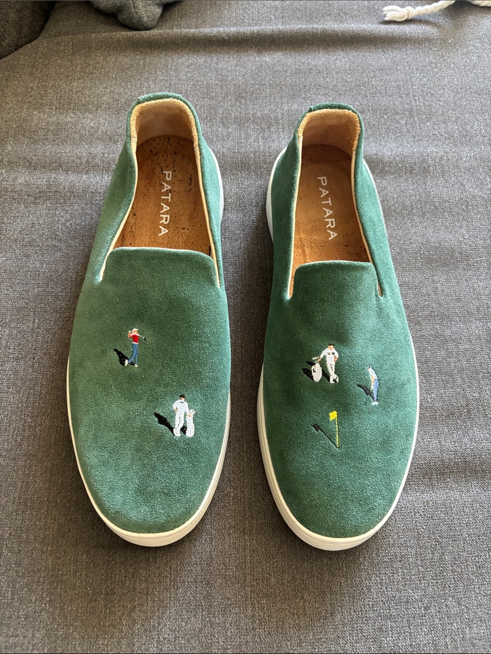 Patara green velvet golfers loafers men’s 8 women’s 9.5